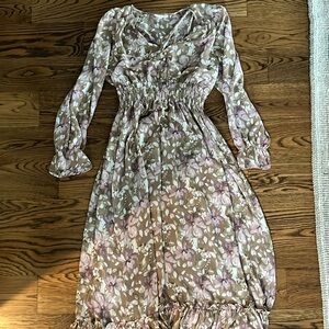 Pink blush maternity maxi dress